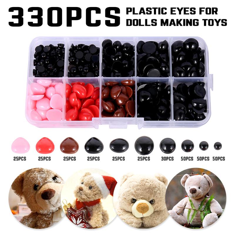 Bộ 330 nút mắt tròn dẹp trang trí cho gấu bông búp bê 205 JPRICE