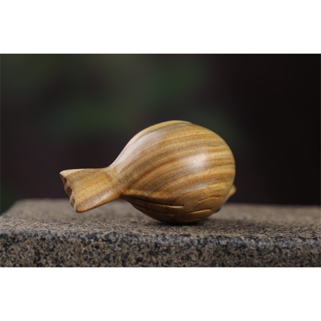 Chú Chim Nhỏ Bằng Gỗ Đàn Hương Chạm Khắc Thủ Công Kích Thước 7X3.8Cm