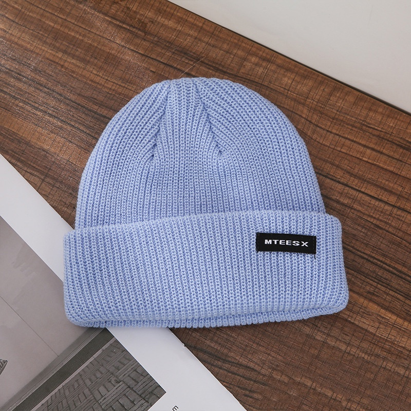 [Mã FAMARAL1 giảm 10K đơn 50K]Mũ len dệt kim beanie Thêu MTEESX Hàn Quốc thời trang unisex thu đông giữ ấm cho nam nữ0