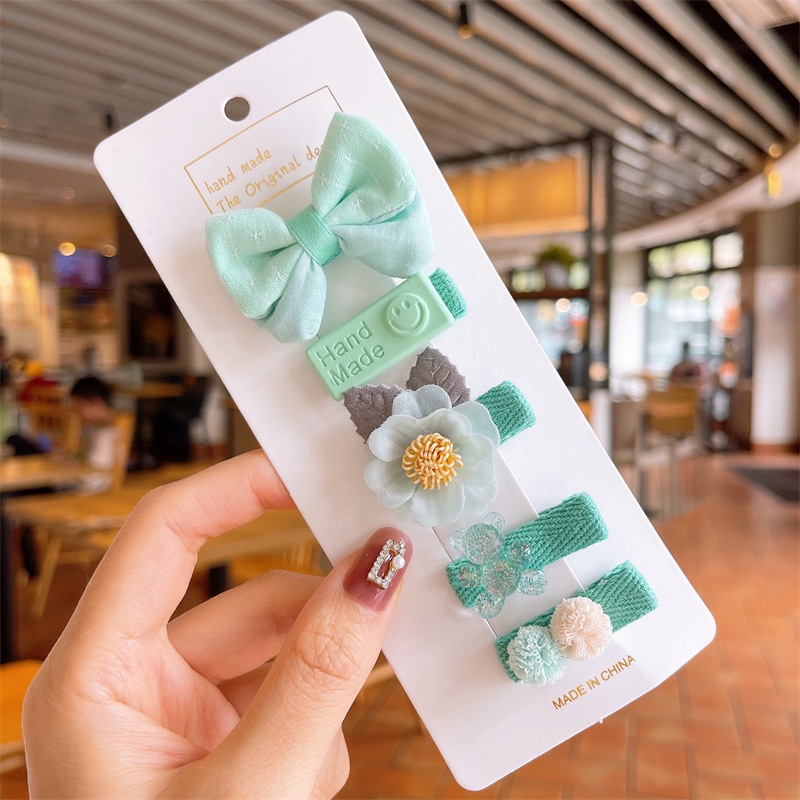 Kẹp Tóc Vải Đính Hoa Xinh Xắn Đáng Yêu Dành Cho Bé Gái 2022