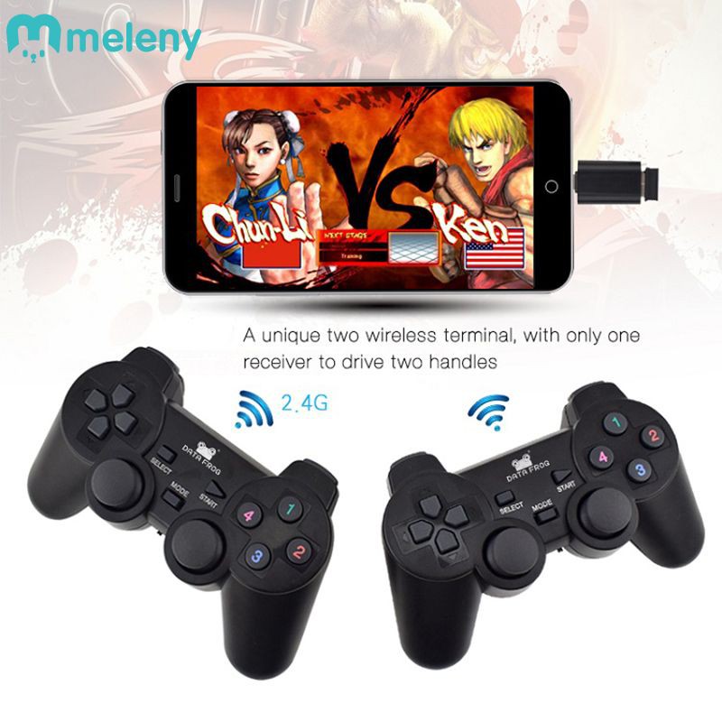 Tay Cầm Chơi Game Không Dây 2.4g 2 Người Chơi Cho Điện Thoại Android Tv Box Pcs Mln