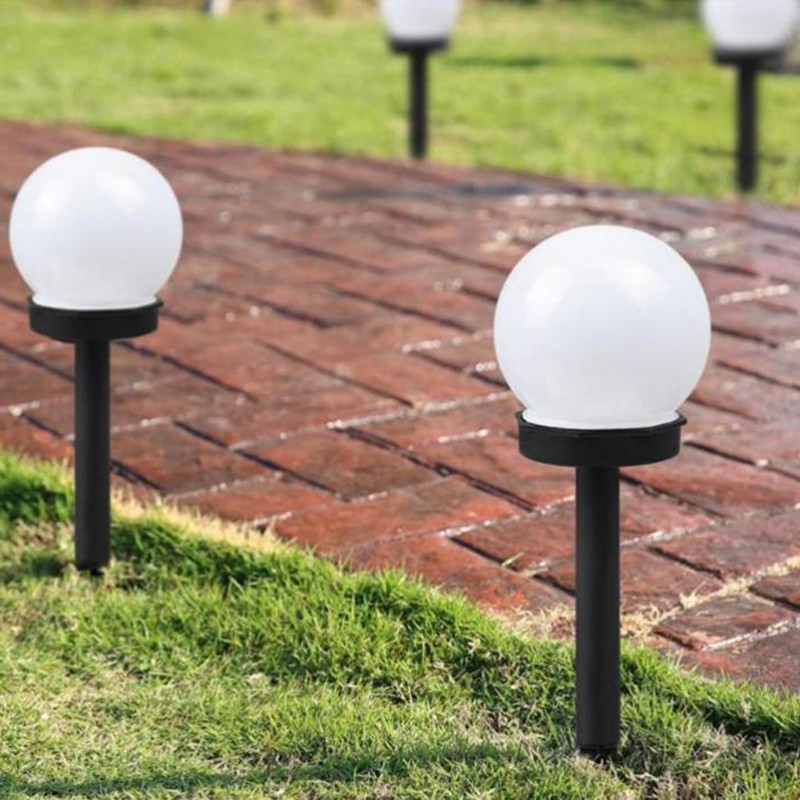 Bóng Đèn LED Tròn Sử Dụng Năng Lượng Mặt Trời Trang Trí Lối Đi Sân Vườn