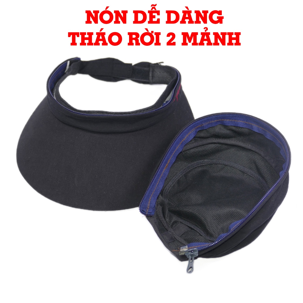 Nón chống nắng rộng vành mũ chống nắng đa năng đặc biệt có thể tháo dây kéo phía trên đỉnh đầu