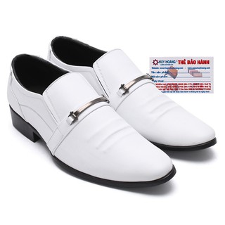Giày nam da bò màu trắng hw7135