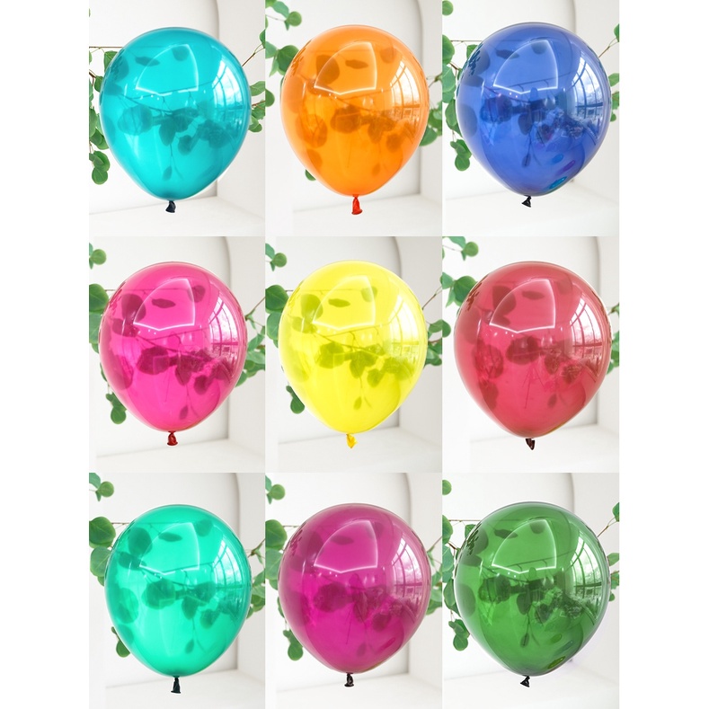 Set 20 Bong Bóng Trong Suốt 10 Inch Trang Trí Tiệc Sinh Nhật
