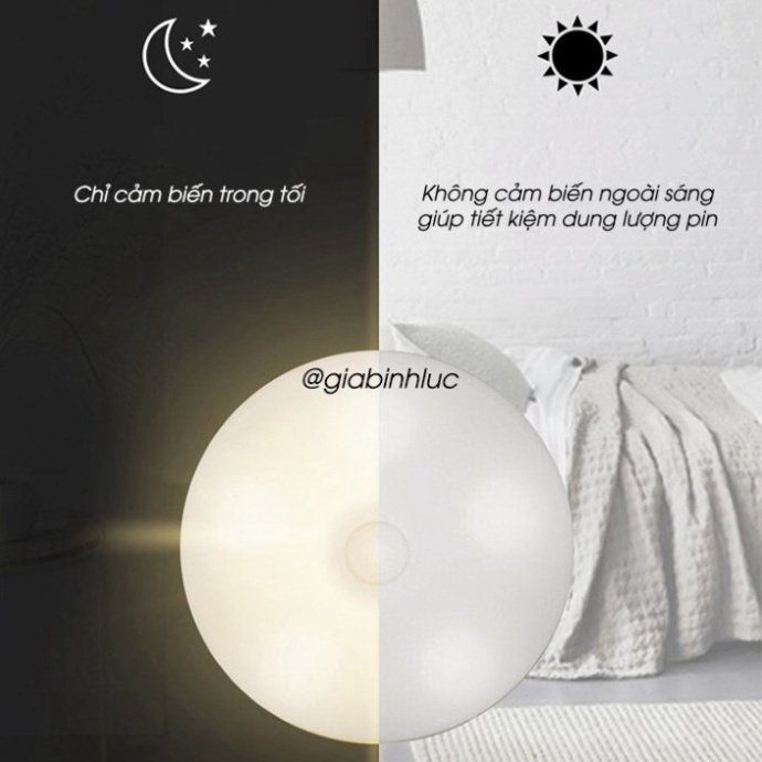 [ẢNH THẬT] Đèn ngủ cảm ứng chuyển động sạc pin tích điện dán tường nam châm tiện lợi,đèn led cảm ứng chuyển động -gdtovo