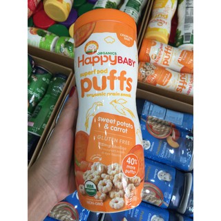 [SALE DATE 30.12.21] Bánh ăn dặm hữu cơ Happy Baby Organic vị khoai lang,cà rốt