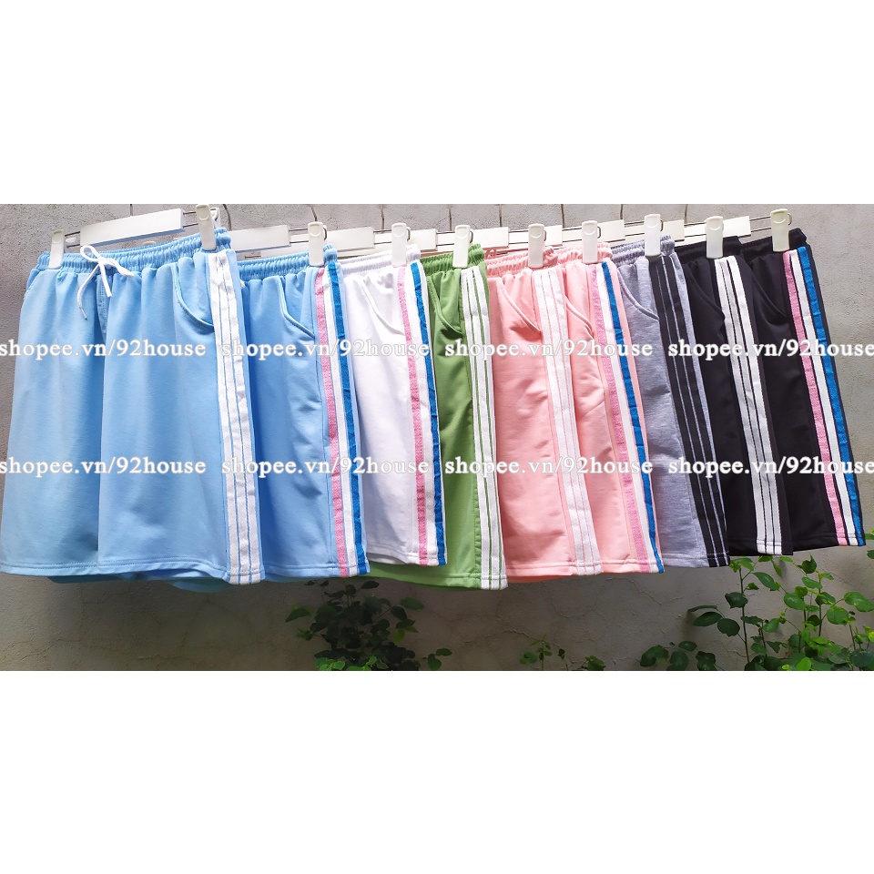 Quần short đùi 3 sọc ulzzang unisex nam nữ đều mặc được