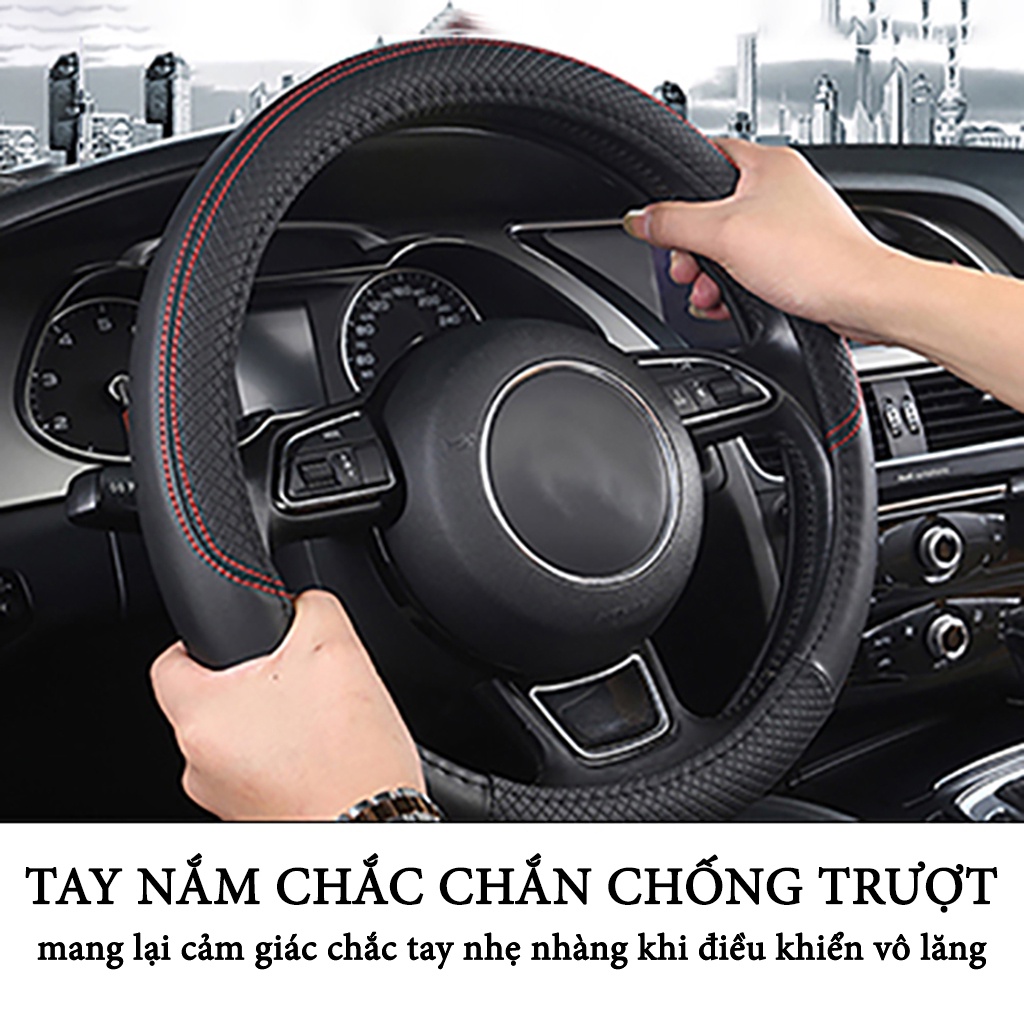 Bọc Vô Lăng TRUNGDUCVN Cao Cấp - Da Mềm Mại Chắc Tay Lái