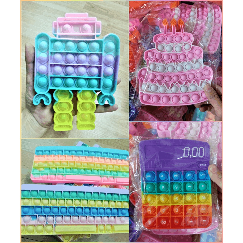 - Đồ Chơi Pop It Hình Bàn Phím, Máy Tính, Bánh Sinh Nhật, Robot