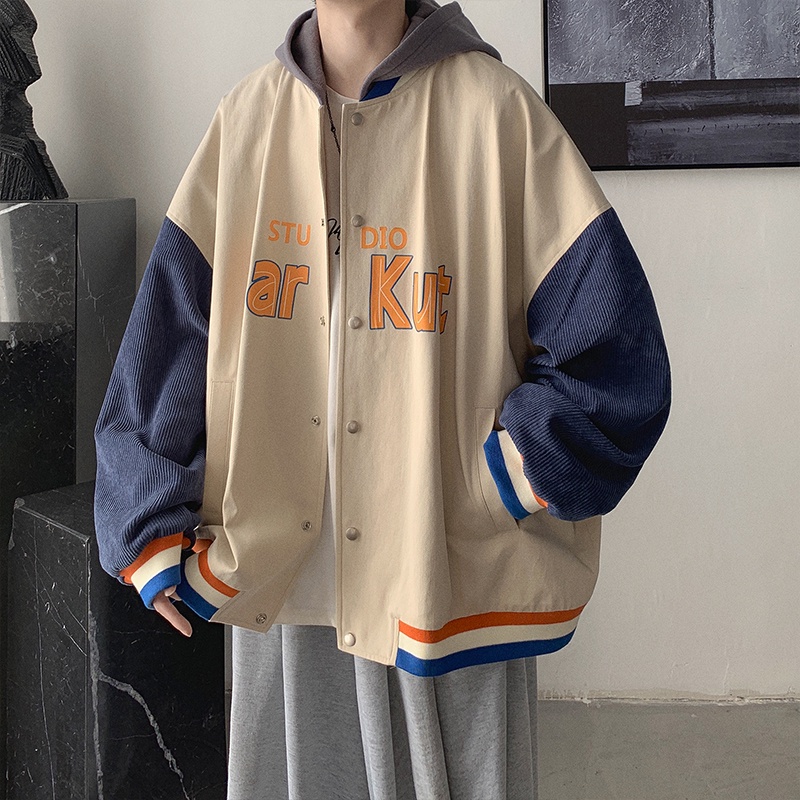Áo khoác bóng chày thời trang dành cho nam new áo dài tay ifashion jacket in hoa Thêu thùa Hàn Quốc unisex top