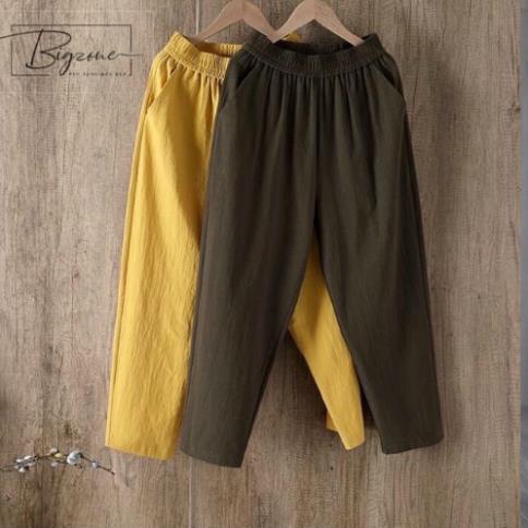 Gh6 Quần baggy nữ đũi xước mới bigsize, quần đũi dài nữ Bigsize