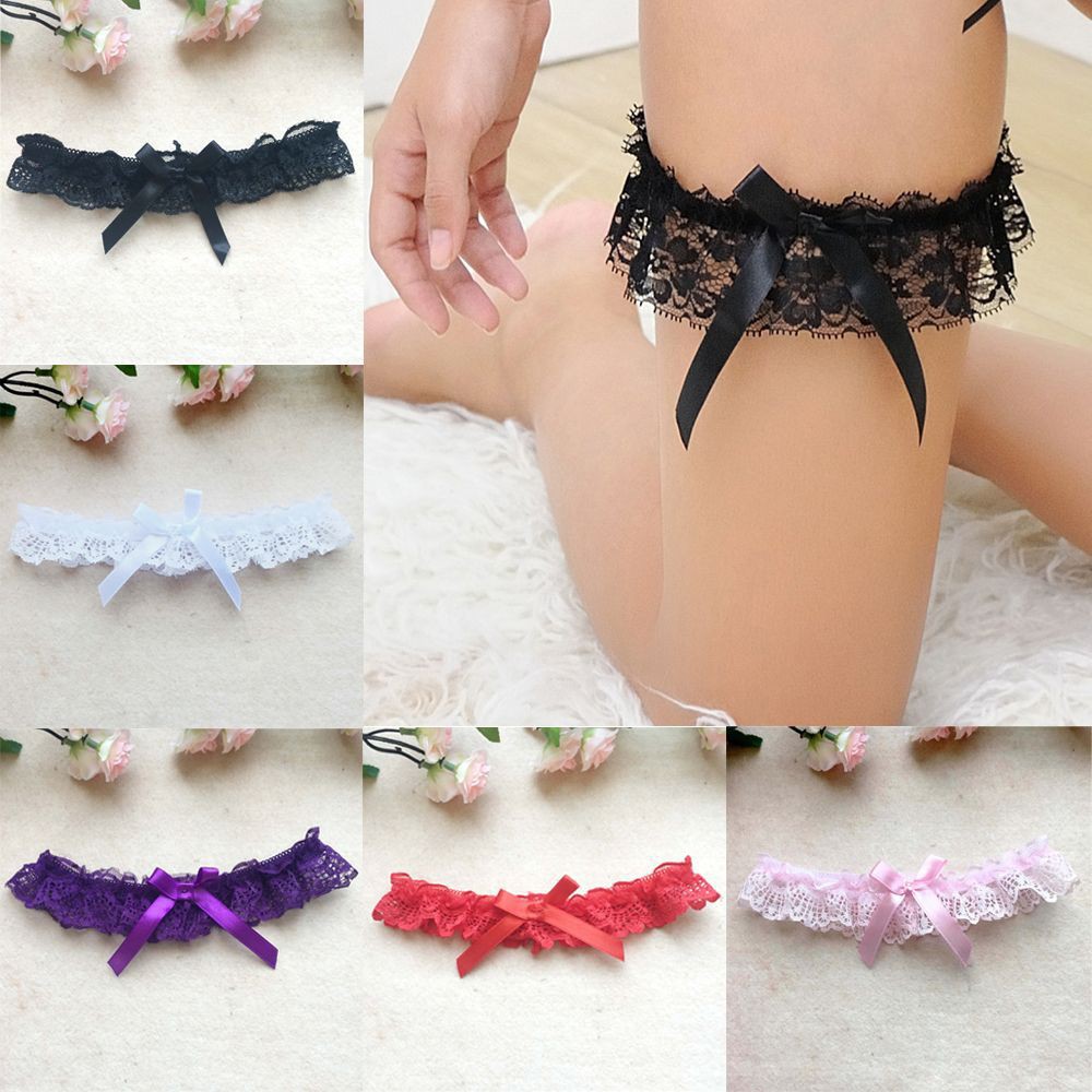 Vòng ren hoa đính nơ xinh xắn cho nữ