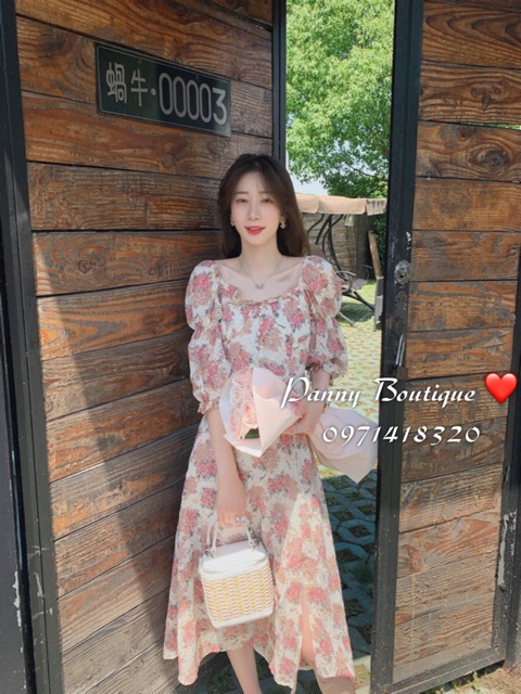 [Order có ảnh thật](Sẵn sizeS)Đầm váy voan hoa thêu ánh kim 🌟, style ulzzang Hàn Quốc 🌻 Panny Boutique 🌻