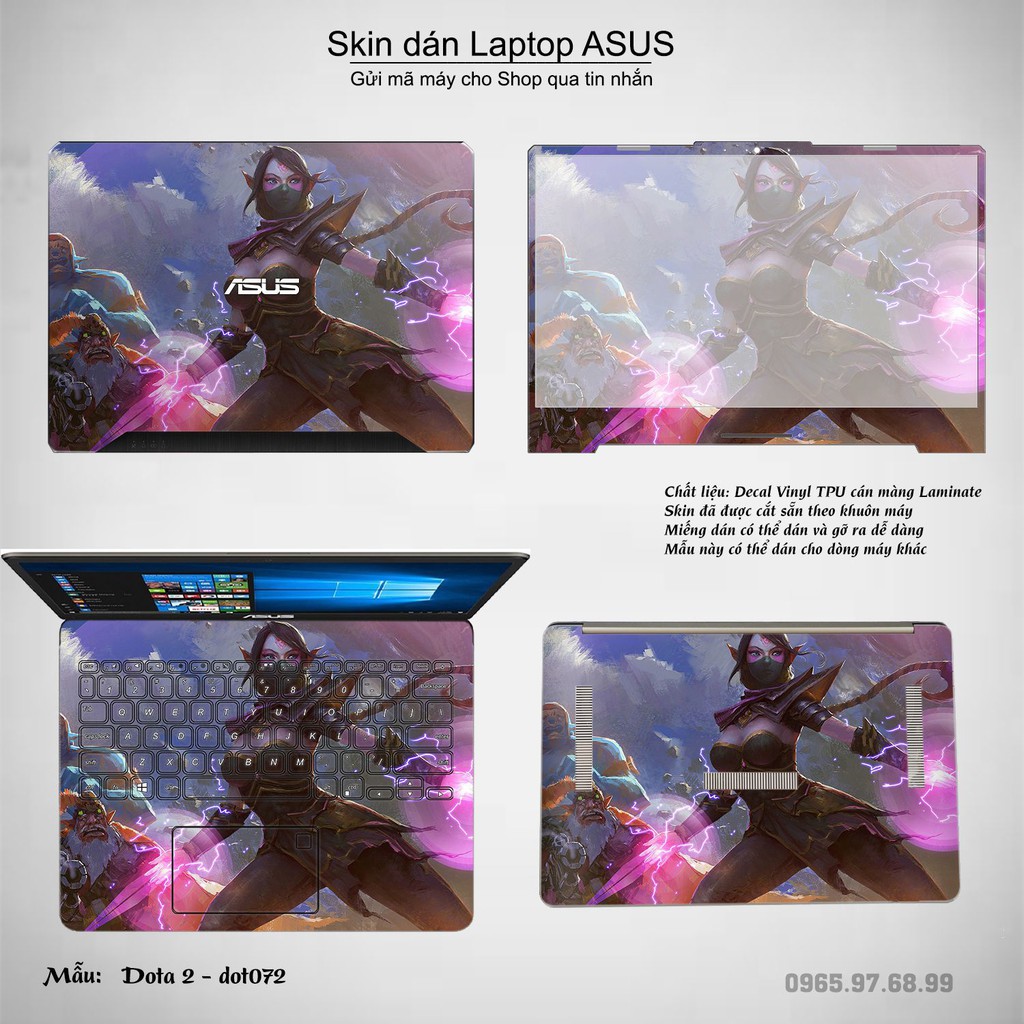 Skin dán Laptop Asus in hình Dota 2 _nhiều mẫu 12 (inbox mã máy cho Shop)