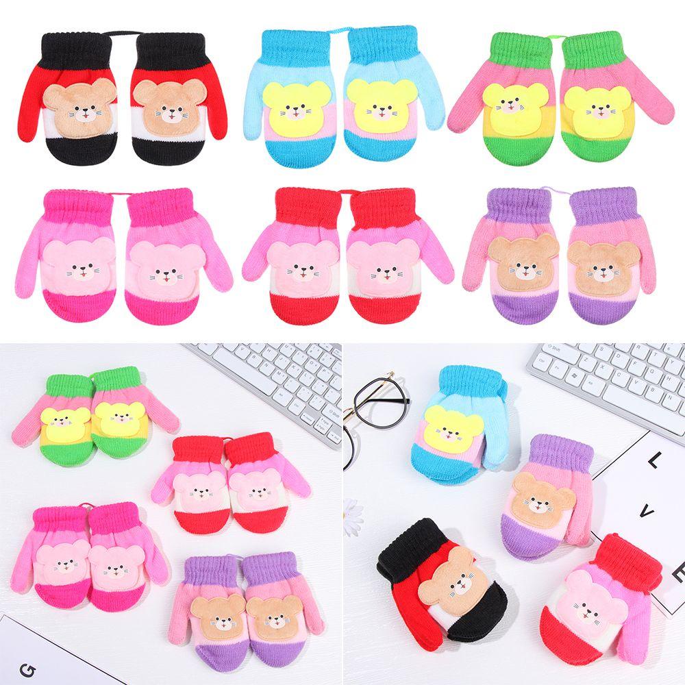 Găng Tay Giữ Ấm Kèm Dây Đeo MIHAN1 Dành Cho Bé 0-3 Tuổi