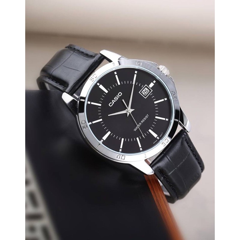 Đồng hồ nam dây da Casio chính hãng Anh Khuê MTP-V004L-1AUDF