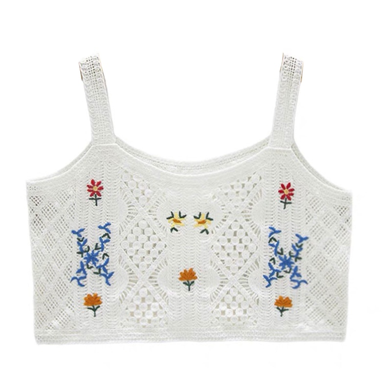 Áo Croptop Hai Dây Dệt Kim Thiết Kế Ngọt Ngào Quyến Rũ Cho Nữ