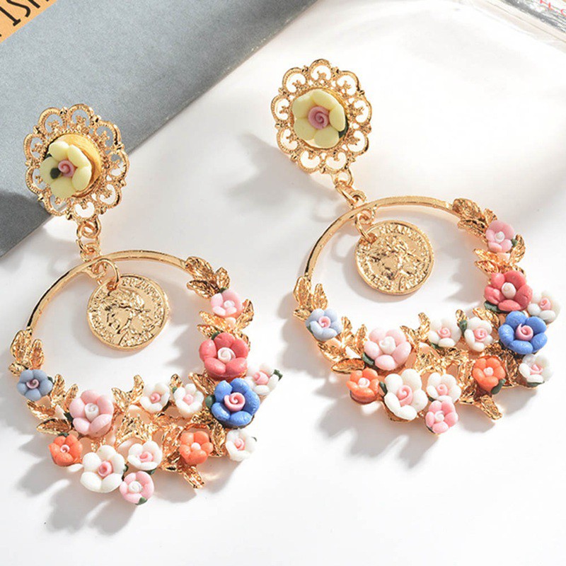 Khuyên Tai Nữ Thời Trang Dáng Tròn Phong Cách Bohemian