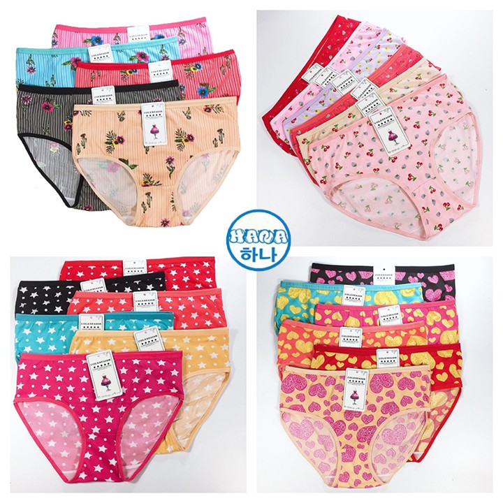 FREESHIP KÈM QUÀ TẶNG Combo 5 Quần lót cotton mịn kháng khuẩn sợi tre bigsize size lớnnhiều màu và họa tiết