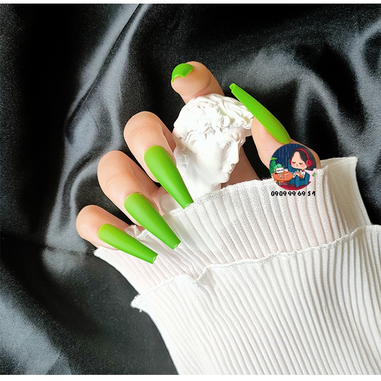 [ 18 - Avocado ] 1170 MATTE - MÓNG TRƠN SƠN MỊN - Form Thang Dài Xtra - [ Tặng Miếng Dán Và Dụng Cụ ] LẺ