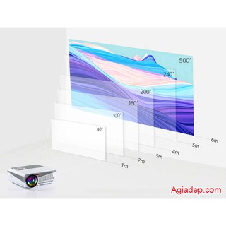 Máy chiếu Projector OSON A6 cao cấp (Độ nét rất cao) - Có hệ điều hành Android + Giá treo