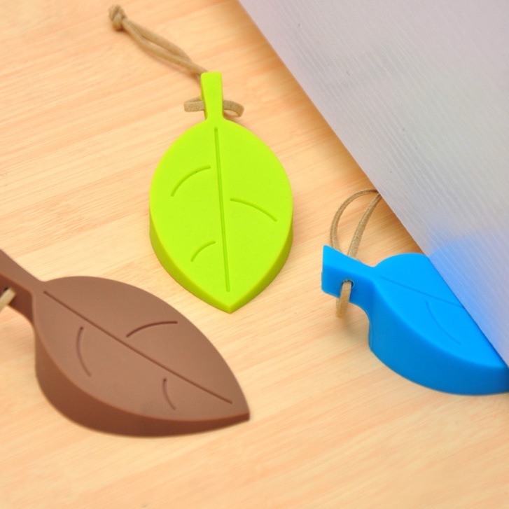 Miếng Chèn Cửa Hình Chiếc Lá Silicon Chống Va Đập Đa Năng Lizflower