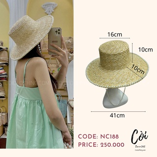 Nón cói cứng vành viền ngọc