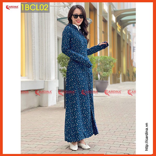 ✌Áo chống nắng nữ 2 lớp CARDINA chất lanh nhung dáng dài liền thân cao cấp mềm mại tia UV 1BCL. | BigBuy360 - bigbuy360.vn