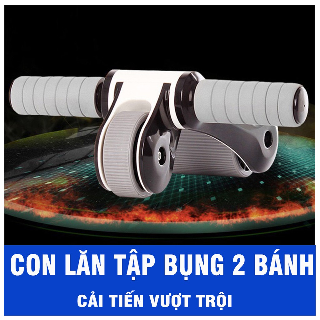 [HOT] Con lăn tập bụng 2 bánh cải tiến gấp gọn (Trắng)