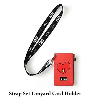 Set ví đựng và dây đeo BTS - Strap Set Lanyard Card Holder unoff