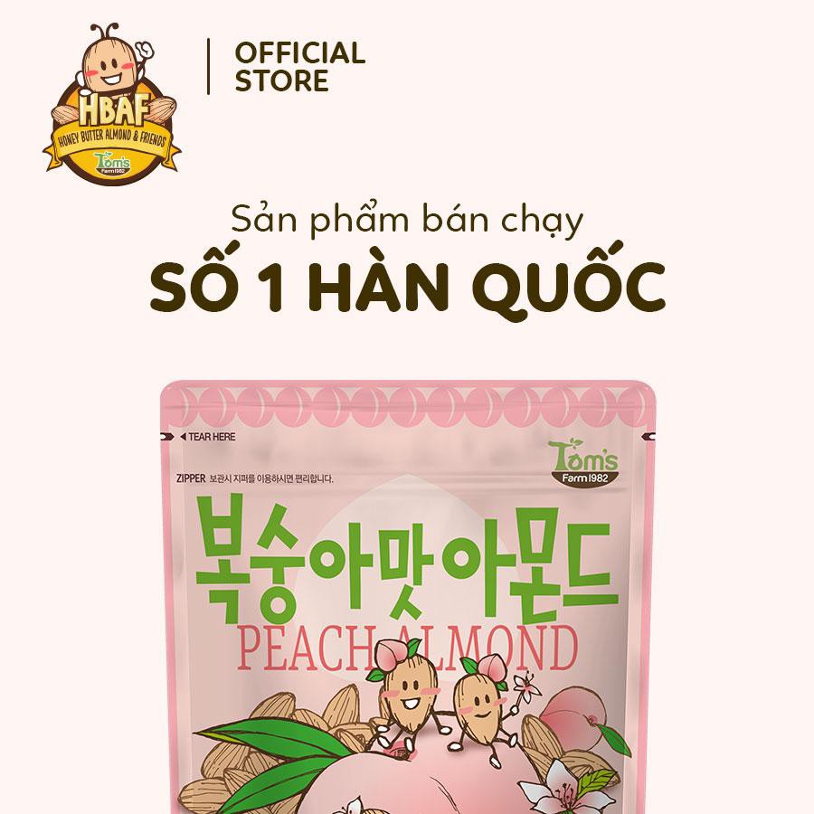 Hạt Hạnh nhân tẩm Đào Tom's Farm Hàn Quốc 30g