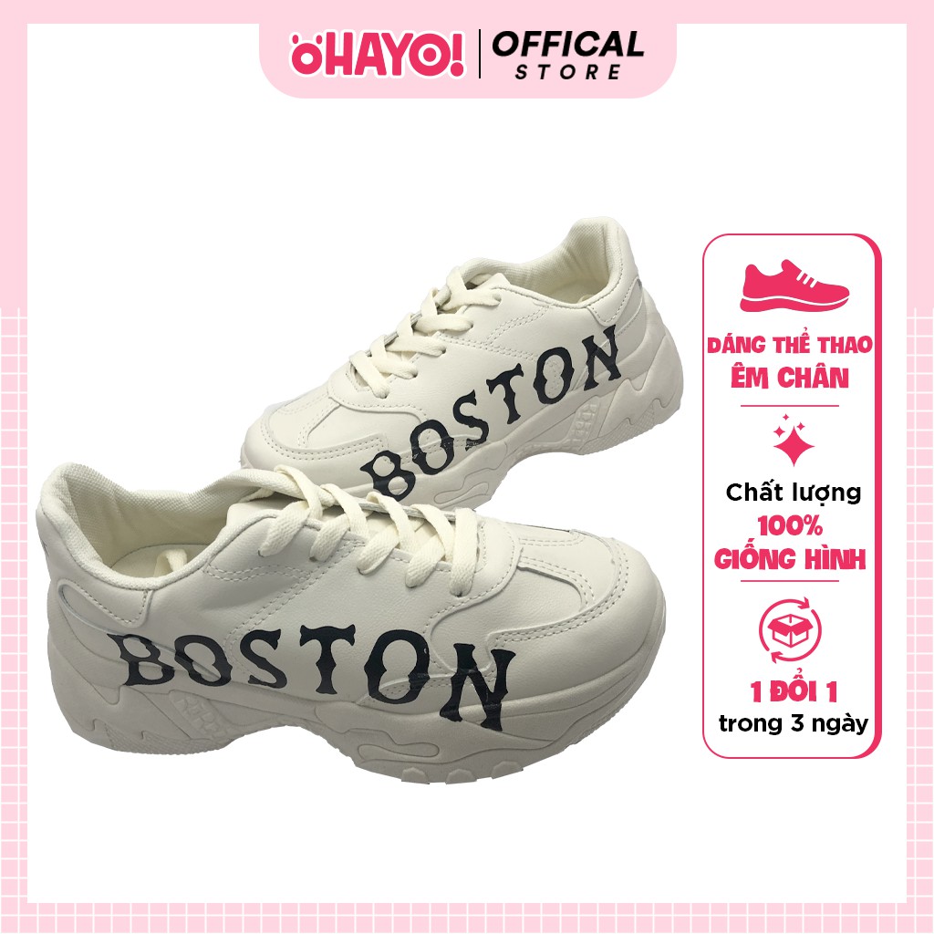 Giày Thể Thao Nữ BOSTON - Giày Sneaker Thể Thao OHAYO, Chất Liệu Cao Cấp Siêu Êm Chân D014