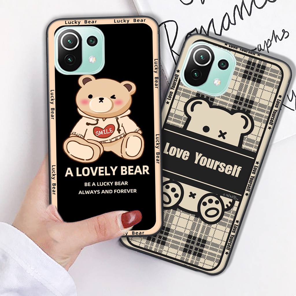 Ốp lưng Xiaomi Mi 11 / Mi 11 Lite 5g / Mi 11 Lite 5g NE in hình cute, chú gấu tinh nghịch siêu chất siêu rẻ
