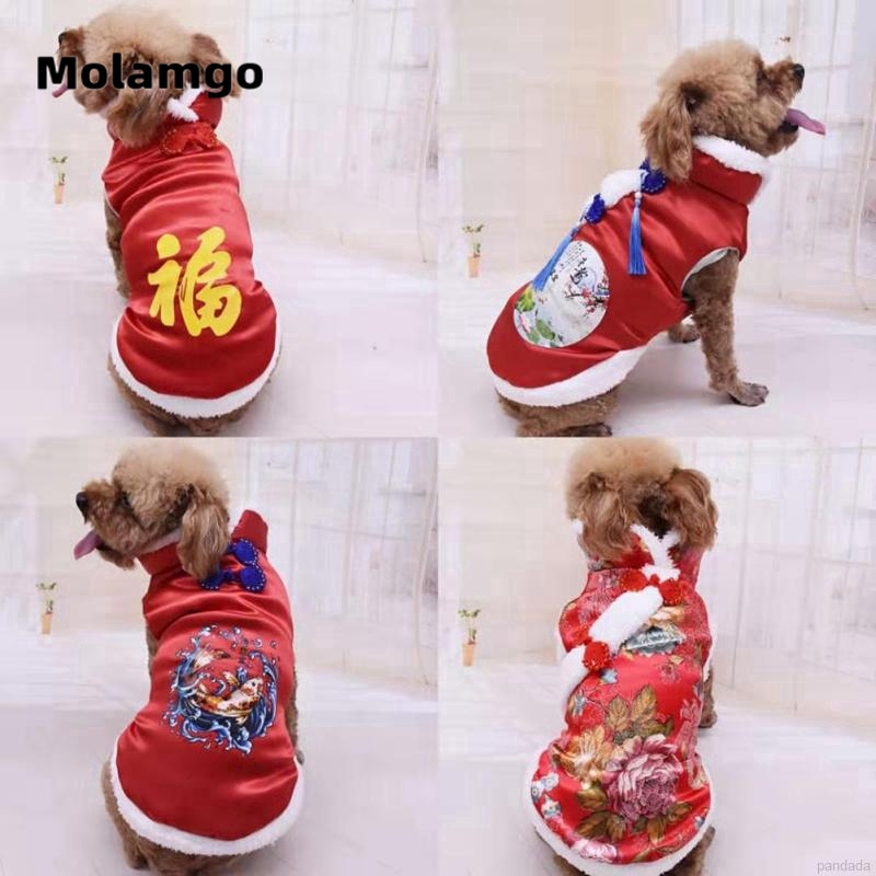 Áo khoác MOLAMGO giữ ấm mừng năm mới xinh xắn dành cho thú cưng