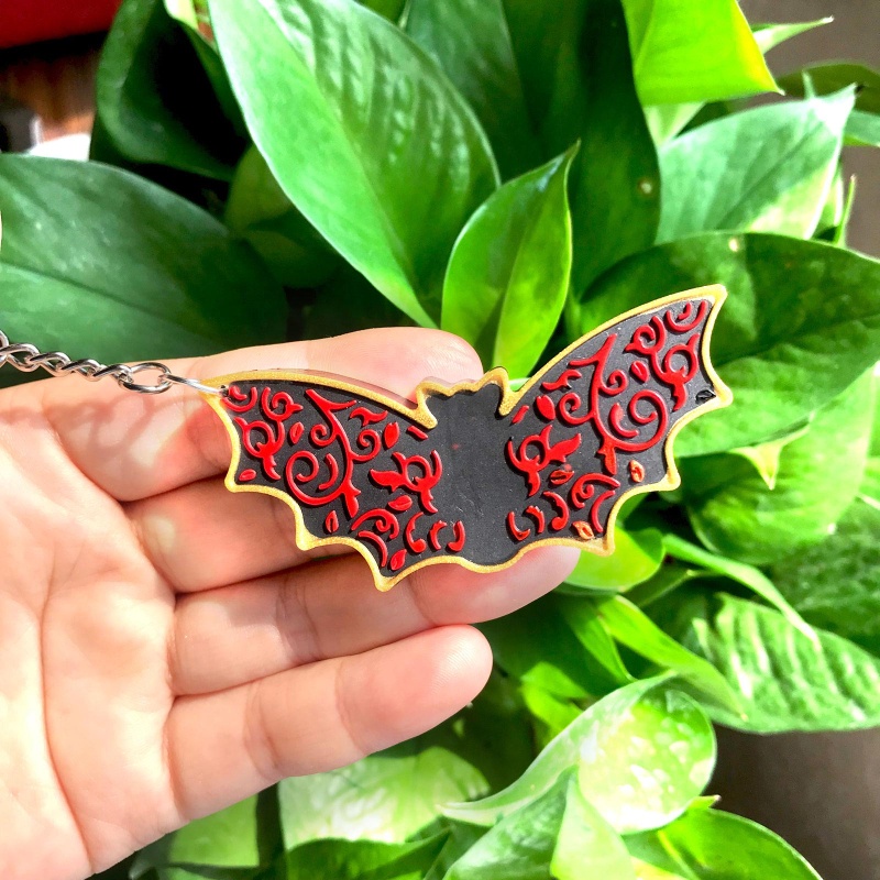 Khuôn Silicone Làm Móc Khóa Nhựa Resin Hình Dơi Sáng Tạo