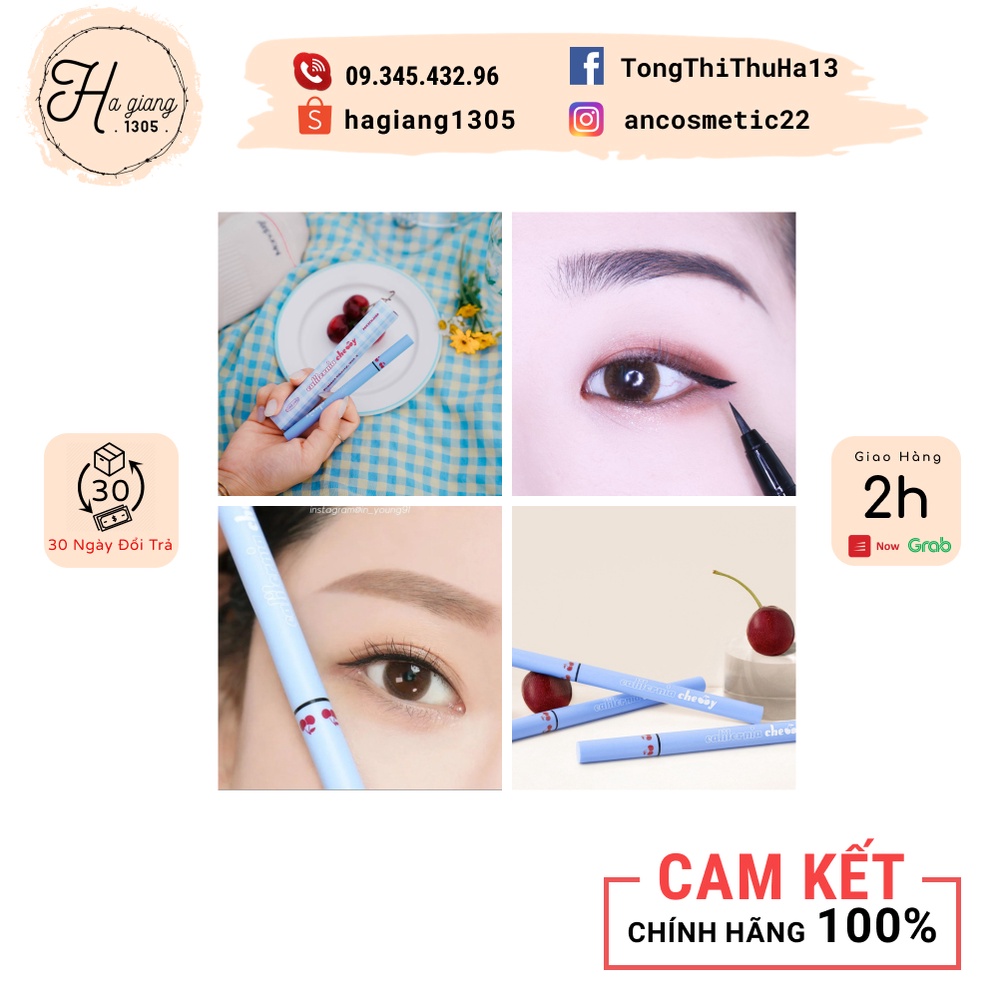 Bút Kẻ Mắt Nước Chống Lem Dearmay California Cherry Pen Eyeliner không trôi, dễ kẻ nét mảnh