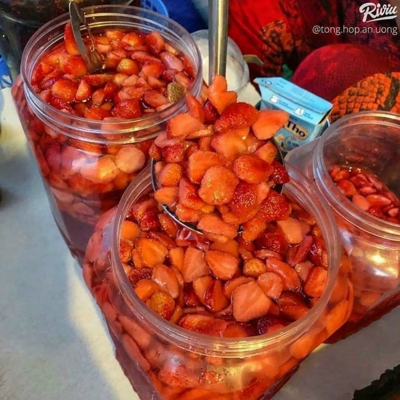 Trà dâu tây nhà làm bao ngon - 1lít [FREE SHIP] TỪ ĐƠN 50K, [Loại Đặc Biệt] Hàng ngon nhà làm