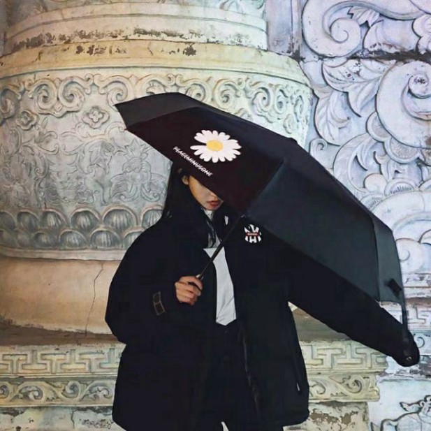 Ô Dù Hoa Cúc Hót 3 Lớp Chống Tia UV - Ô HOA CÚC GẤP GỌN