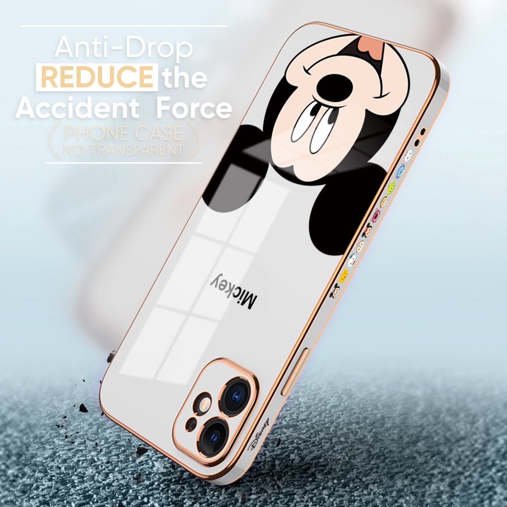 Samsung Galaxy S22 Plus Ultra S22+ 5G For Phone Case Soft Casing Silicone Mouse Electroplating Full Cover Shockproof TPU Cases