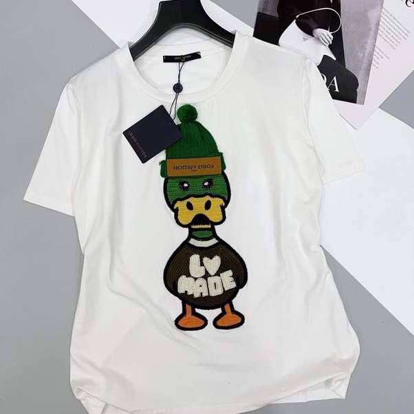 áo phông unisex in hình vịt hàng đẹp kaca HA0008