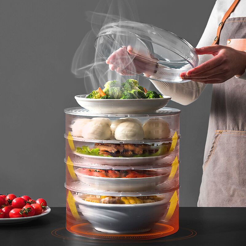 Lồng bàn giữ nhiệt bảo quản thức ăn 5 tầng cao cấp Khay bảo quản thức ăn nhựa Việt Nhật
