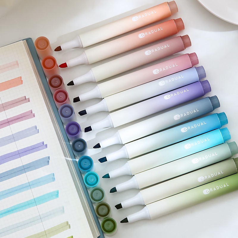 Set 4 Bút Đánh Dấu Màu Sắc Gradient Độc Đáo