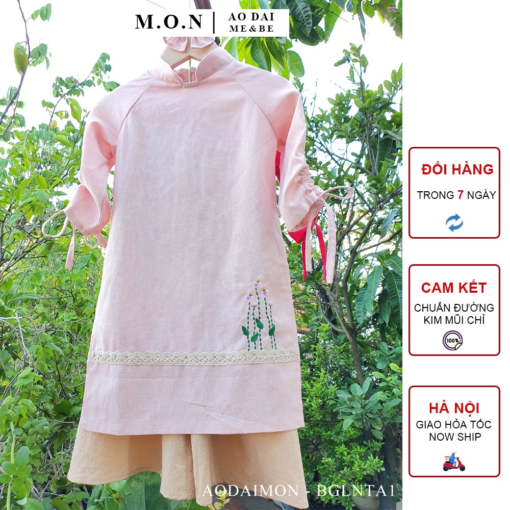 Áo Dài Bé Gái Linen Thiên An