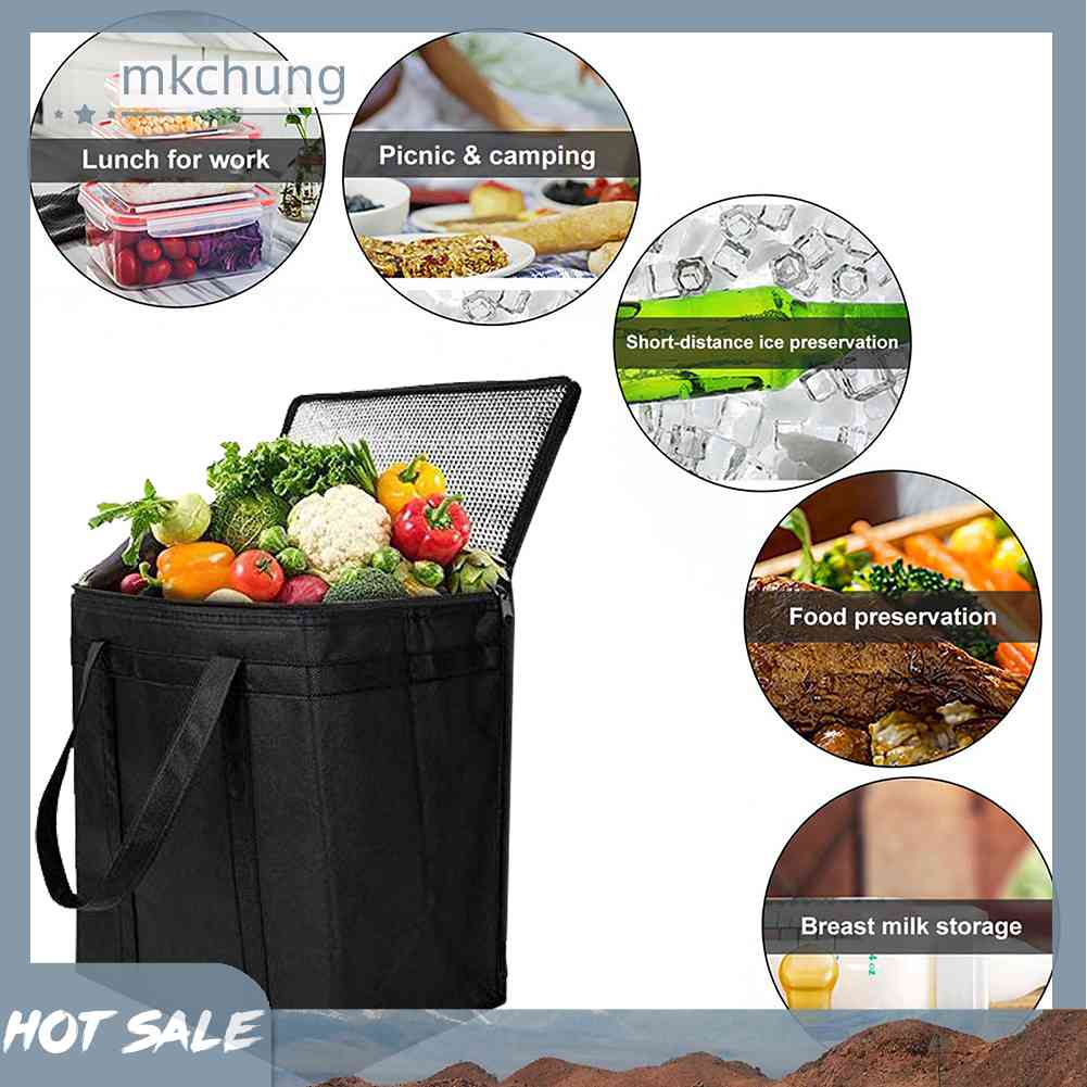 Túi Tote Cách Nhiệt Đựng Đồ Ăn Cắm Trại Dã Ngoại Tiện Dụng