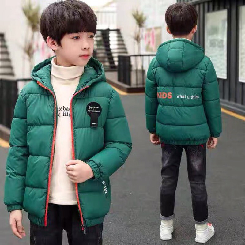 Áo khoác phao chần bông dáng ngắn cho bé trai (Hàng order)