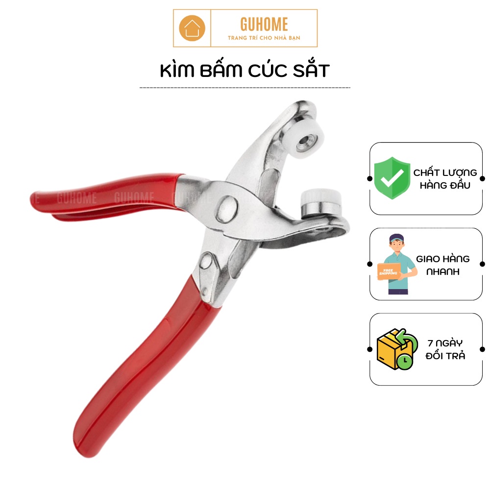 Kìm Bấm Cúc Vành Áo Kim Loại Đa Năng Bộ Kìm Bấm Khuy Kèm Cúc Bấm 9.5mm Thép Không Gỉ