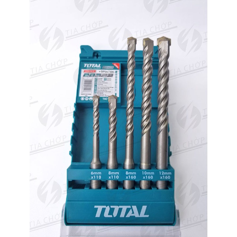 BỘ MŨI KHOAN BÊ TÔNG ĐẦU GÀI SDS 5 CHI TIẾT TOTAL TAC190501