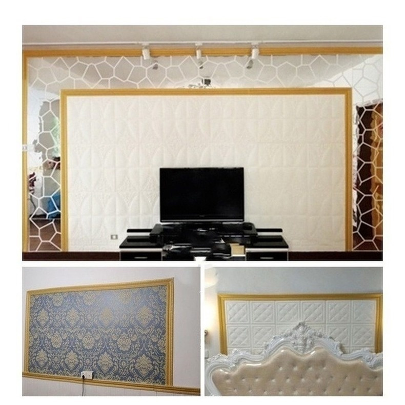 Cuộn Xốp 3d Mềm Dán Viền Tường Trang Trí Phong Cách Âu Mỹ