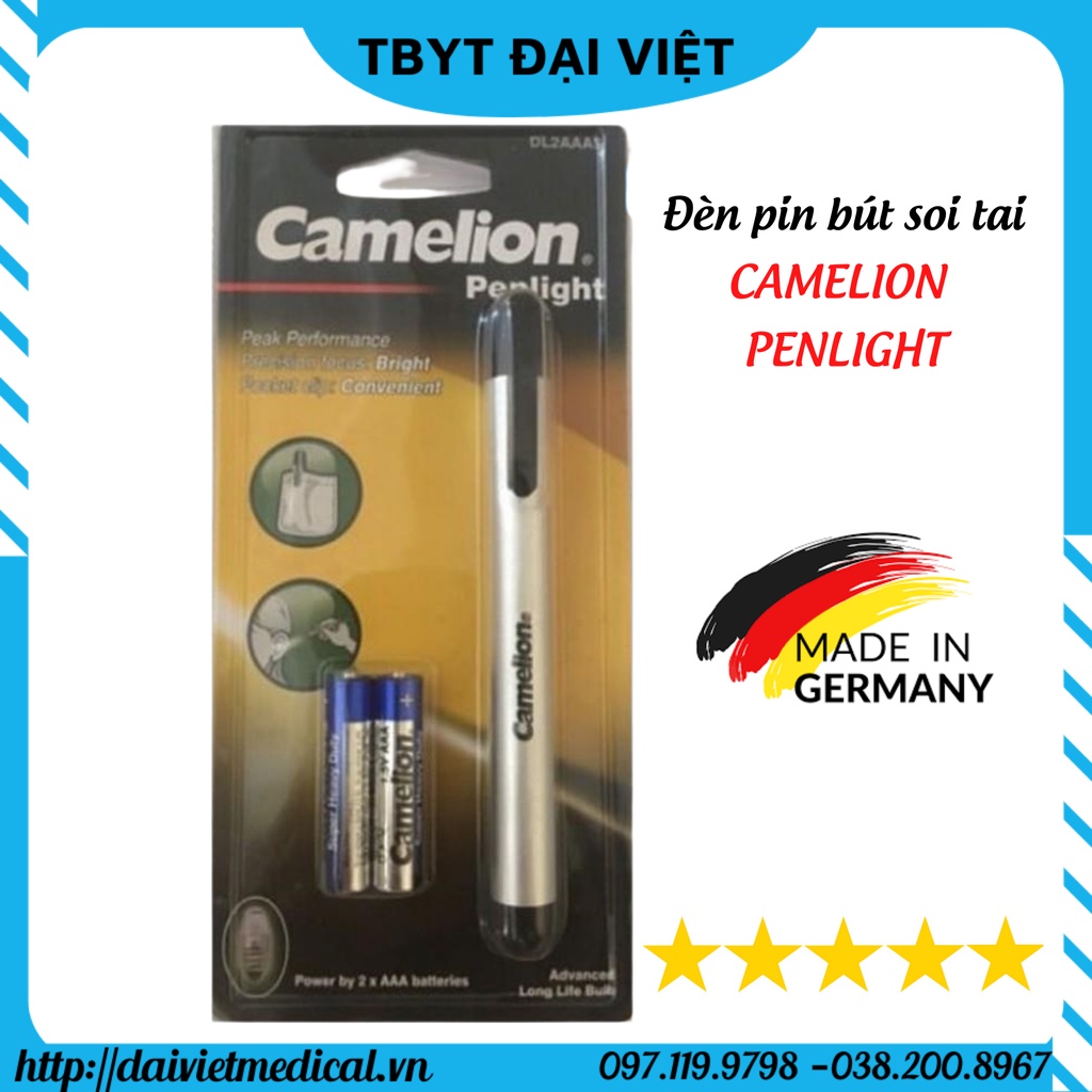 Đèn pin bút soi tai CAMELION PENLIGHT tặng kèm 2 pin AAA